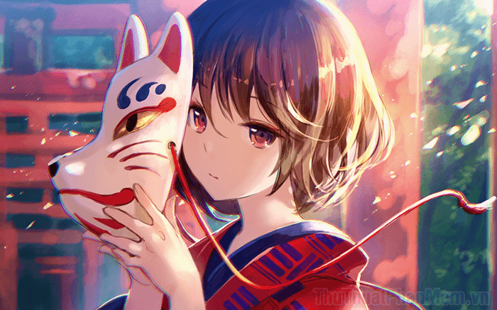 Anime scene composition example with background and lighting